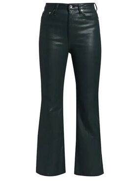 Rag and Bone Casey High-Rise Ankle Flare Jean 28 - Coated Pine Grove Dark Green